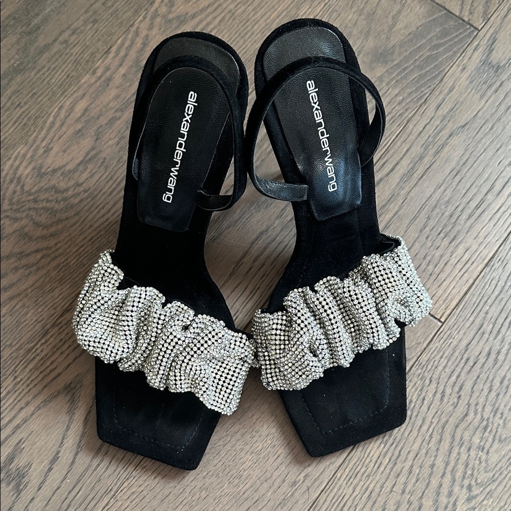 Alexander Wang Black Heels with Silver Embellishments